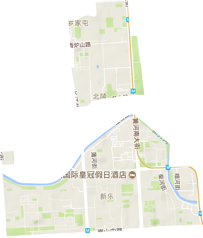新乐街道地形地图