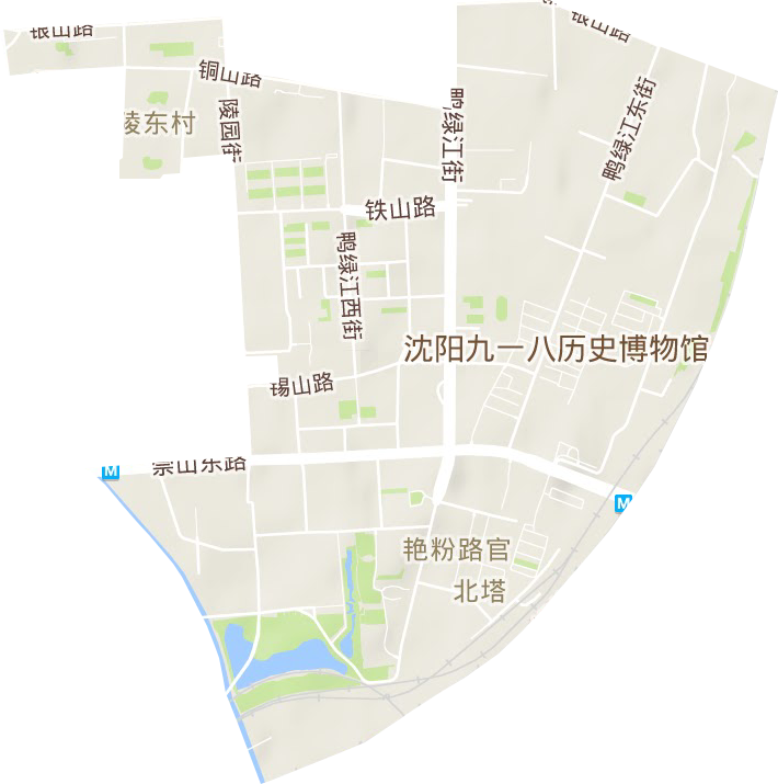 北塔街道地形地图