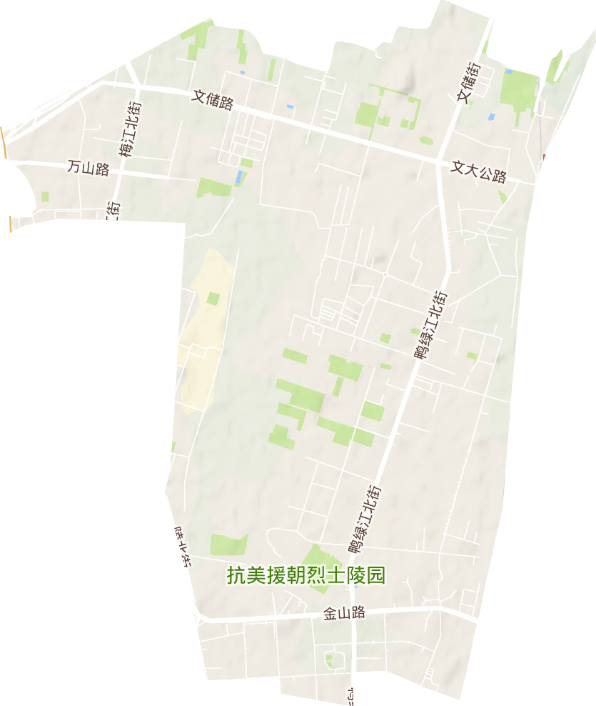陵东街道地形地图