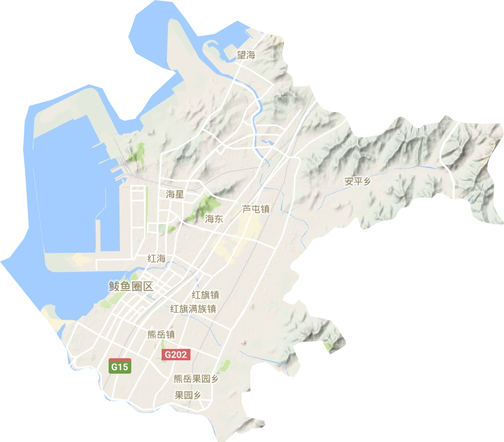 鲅鱼圈区地形地图
