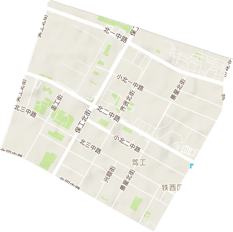 笃工街道地形地图