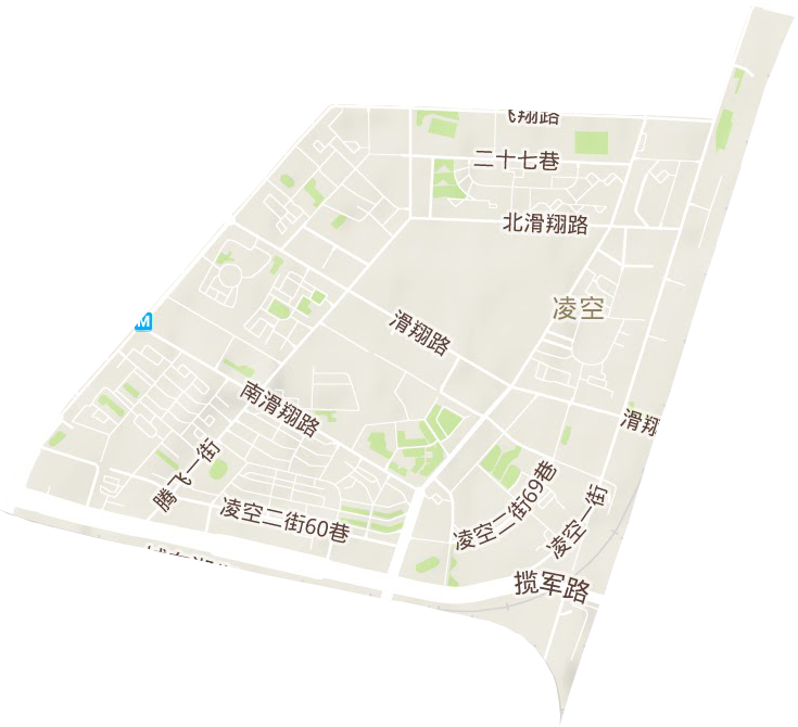 凌空街道地形地图