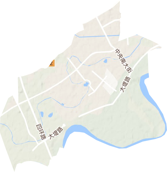 翟家街道地形地图