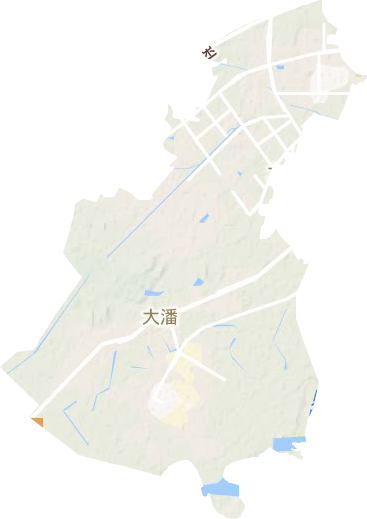 大潘街道地形地图