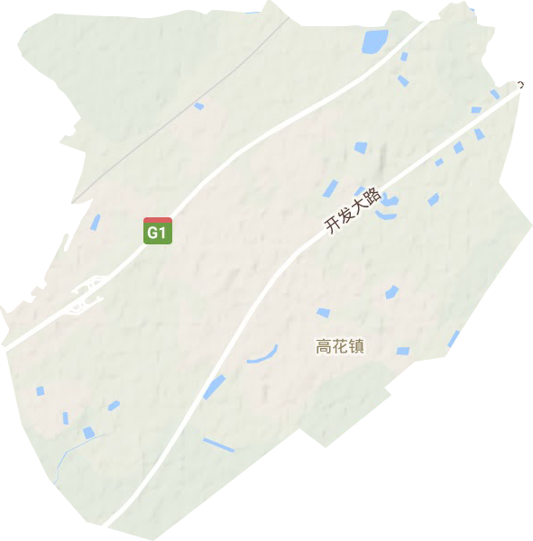 高花街道地形地图