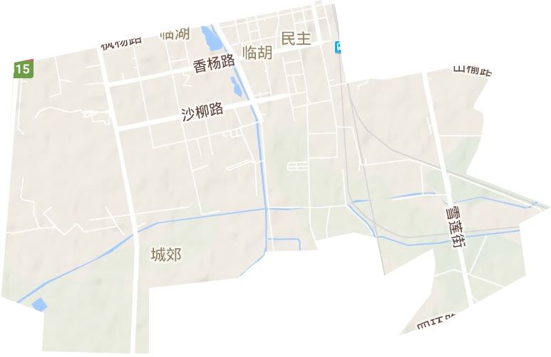民主街道地形地图
