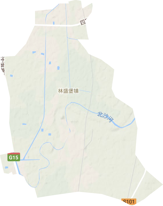 林盛街道地形地图