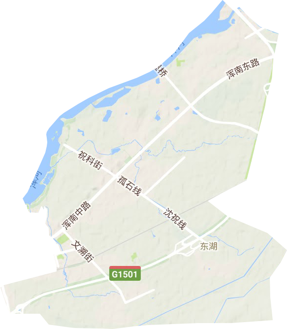 东湖街道地形地图