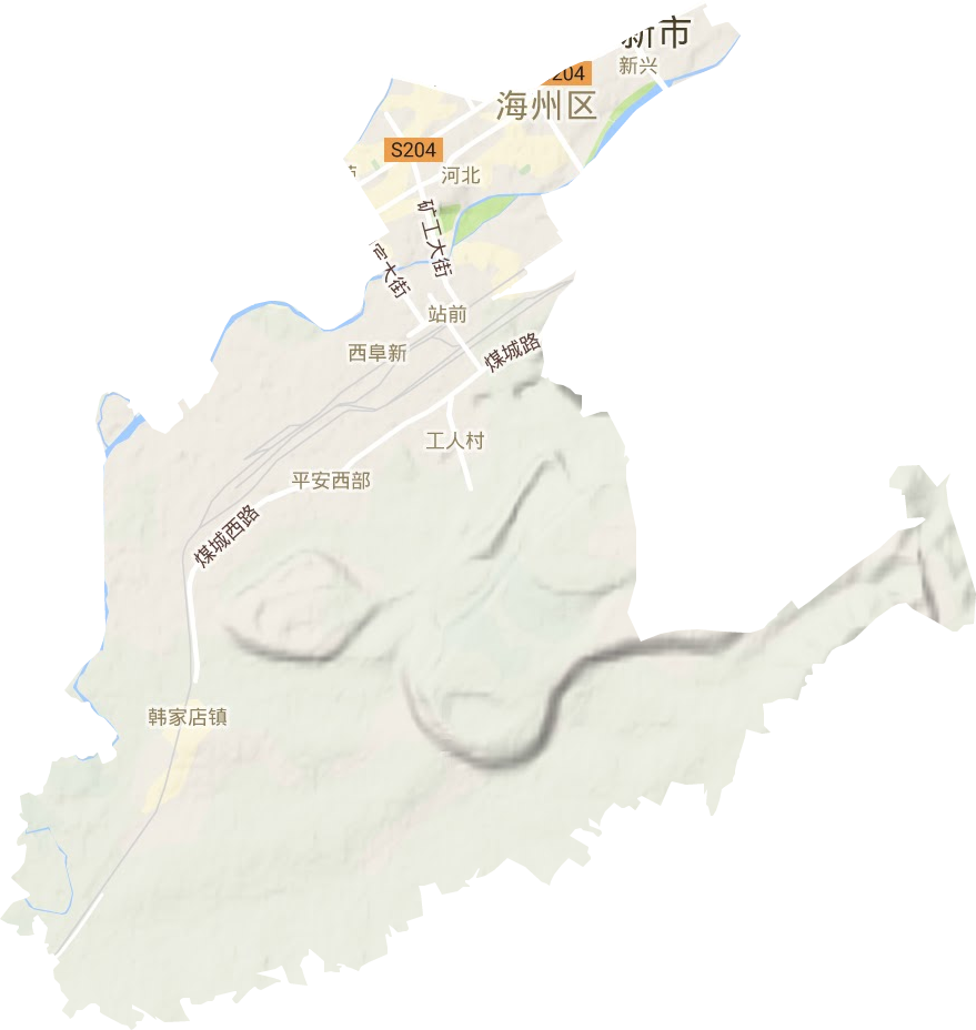 海州区地形地图