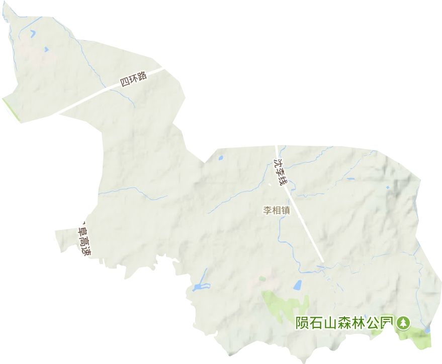 李相街道地形地图