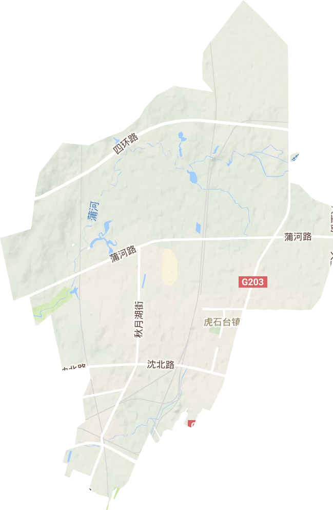虎石台街道地形地图