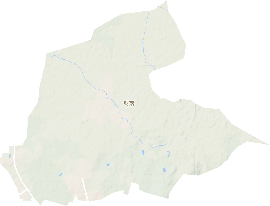 财落街道地形地图