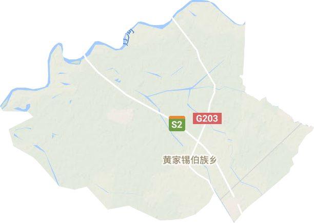 黄家街道地形地图
