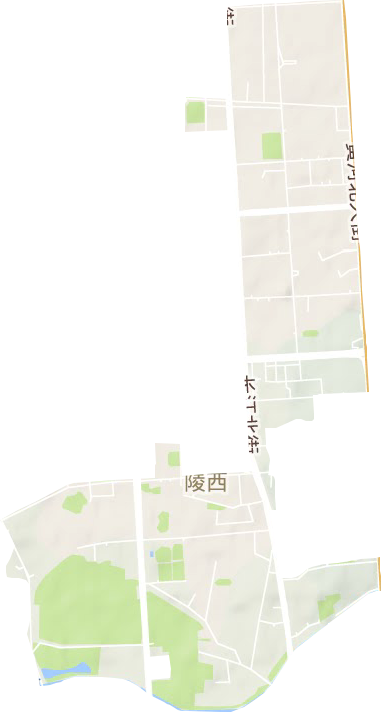 陵西街道地形地图