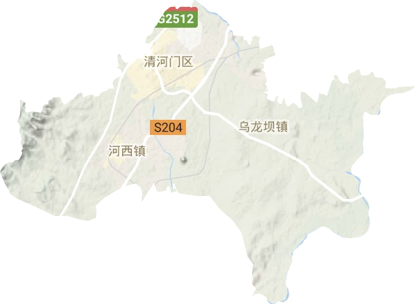 清河门区地形地图