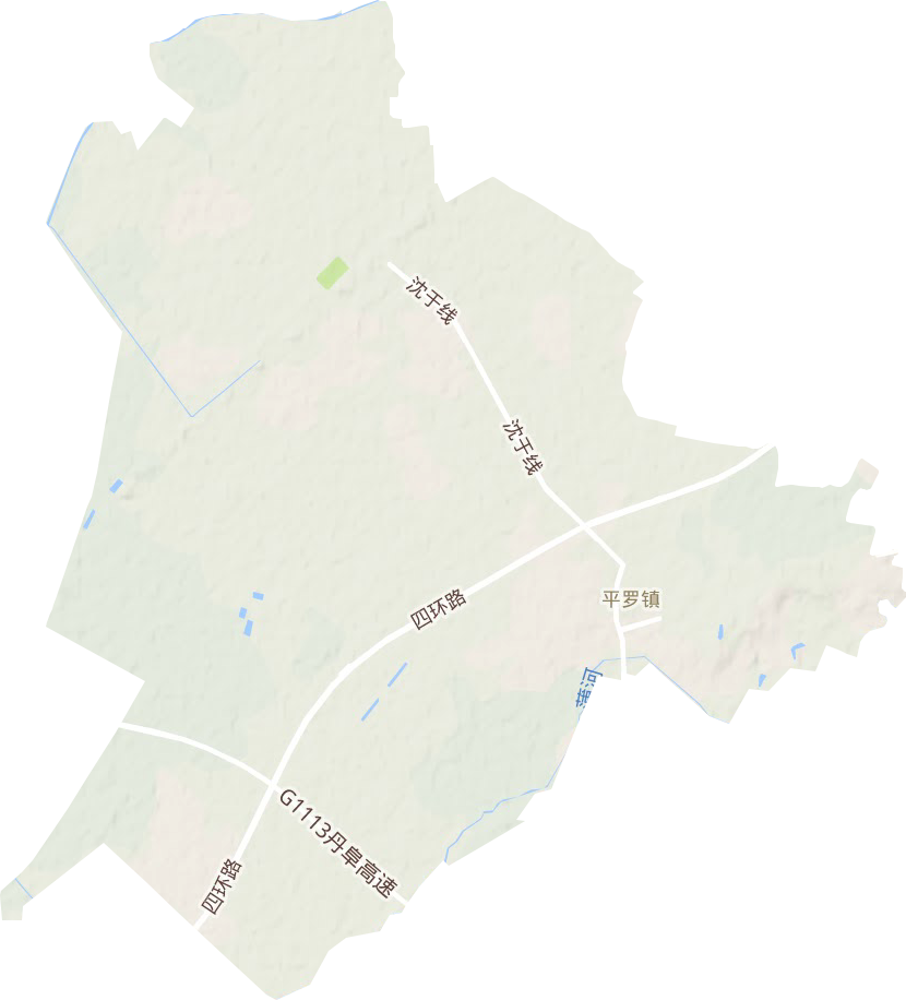 平罗街道地形地图