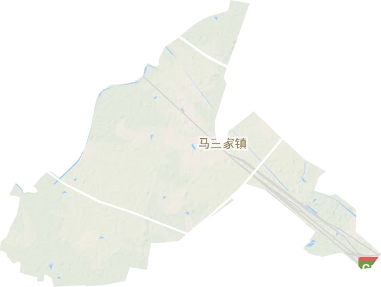 马三家街道地形地图