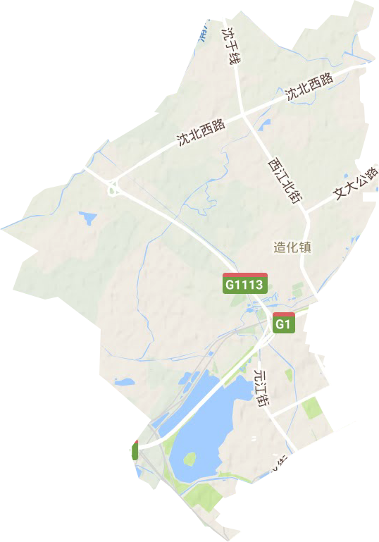 造化街道地形地图