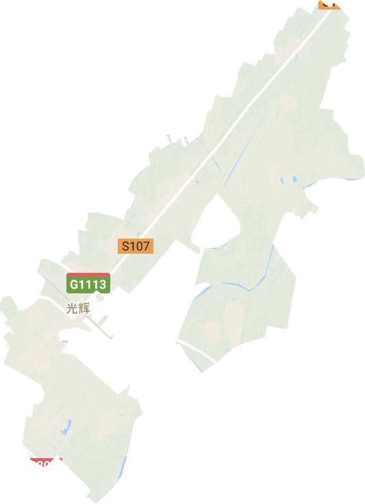 光辉街道地形地图