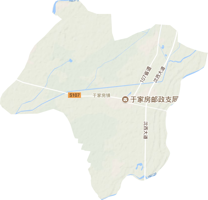 于家房镇地形地图