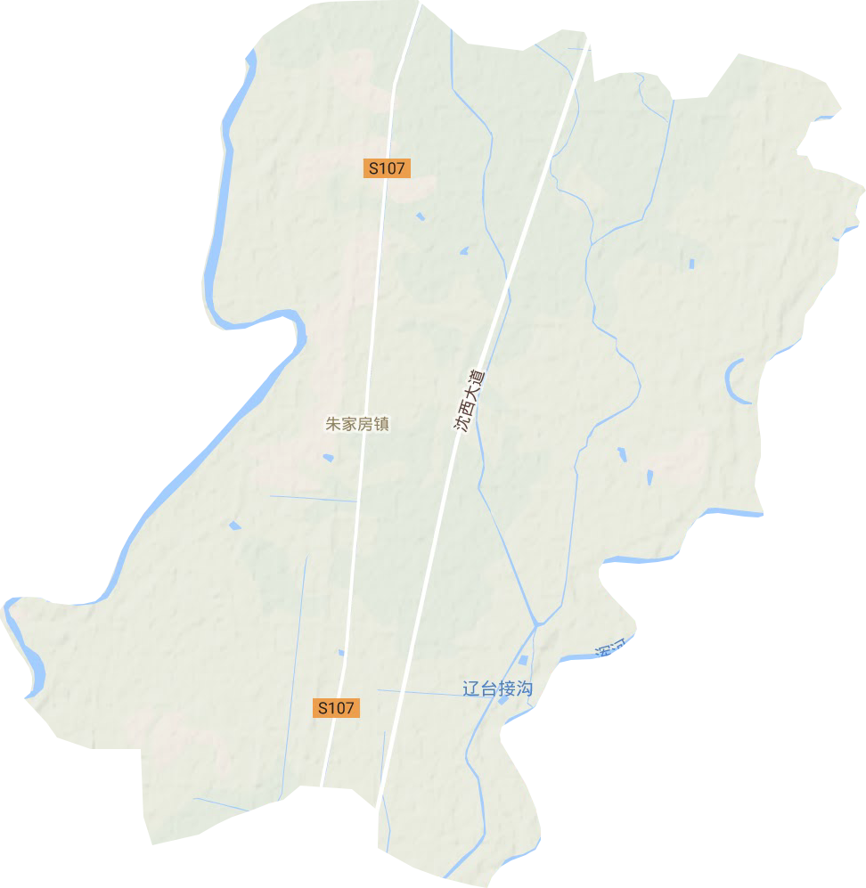 朱家房镇地形地图