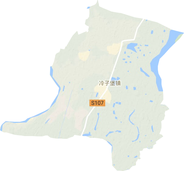 冷子堡镇地形地图