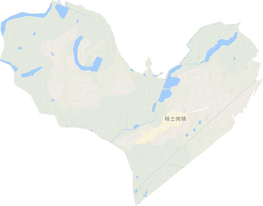 杨士岗镇地形地图