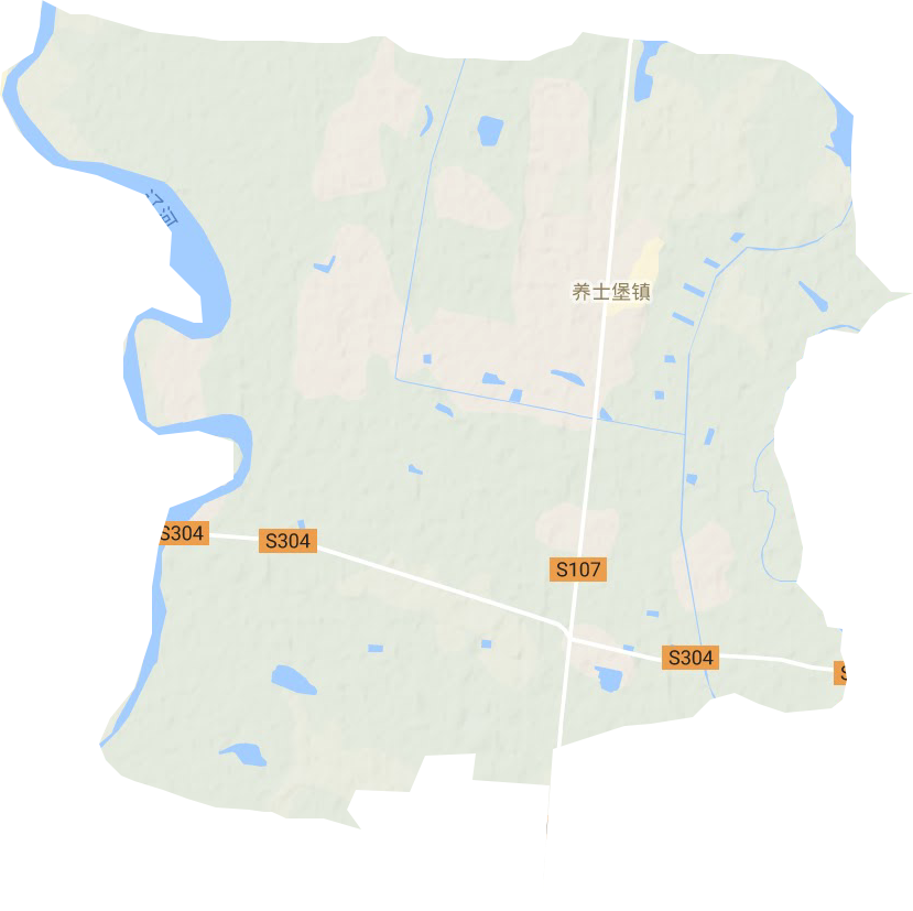 养士堡镇地形地图