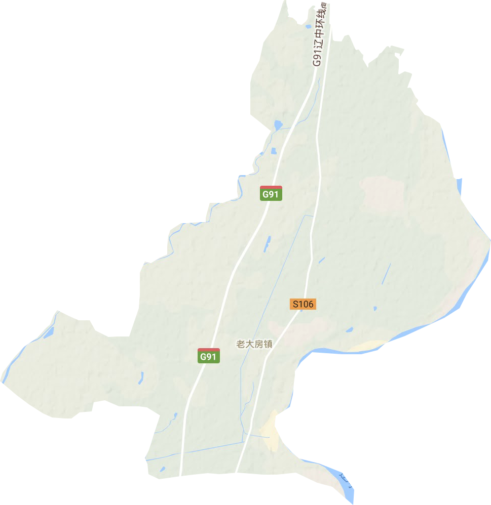 老大房镇地形地图