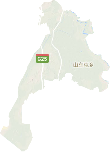 北三家子街道地形地图
