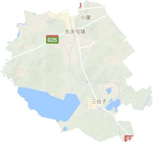东关街道地形地图