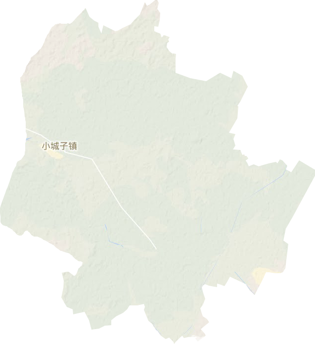 小城子镇地形地图