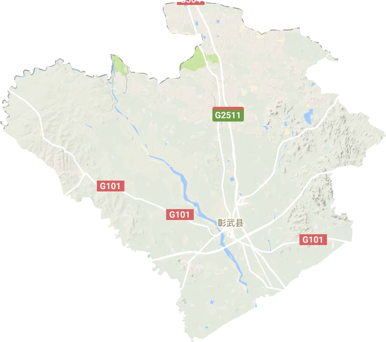 彰武县地形地图