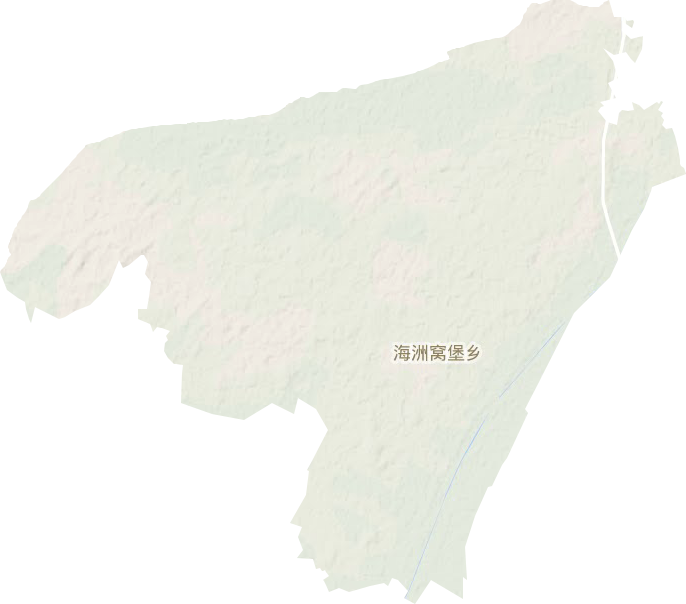 海洲窝堡乡地形地图