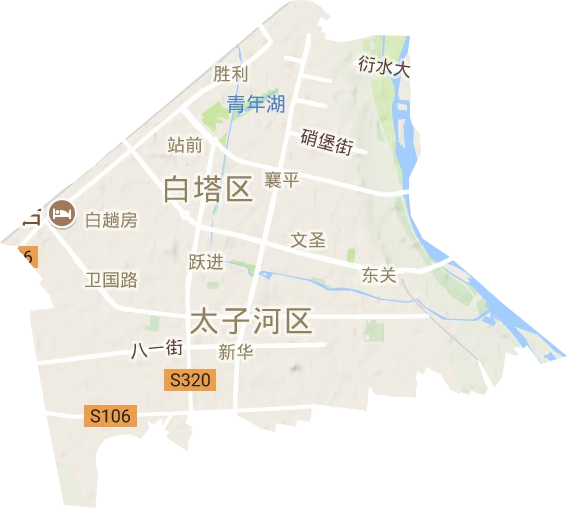 白塔区地形地图