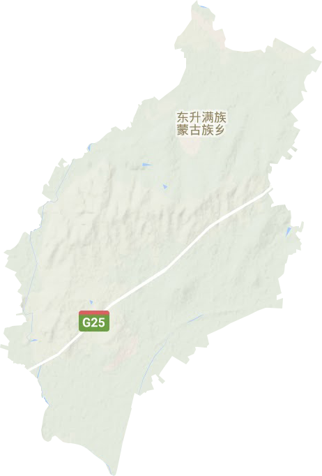 东升满族蒙古族乡地形地图