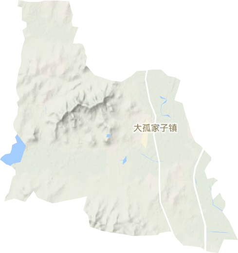 大孤家子镇地形地图