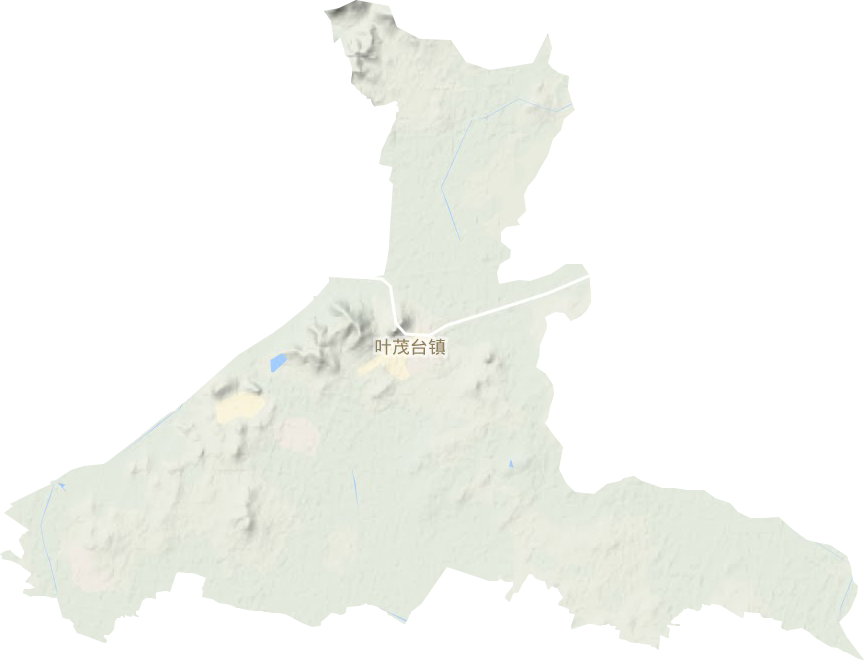 叶茂台镇地形地图