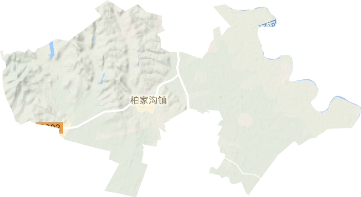 柏家沟镇地形地图