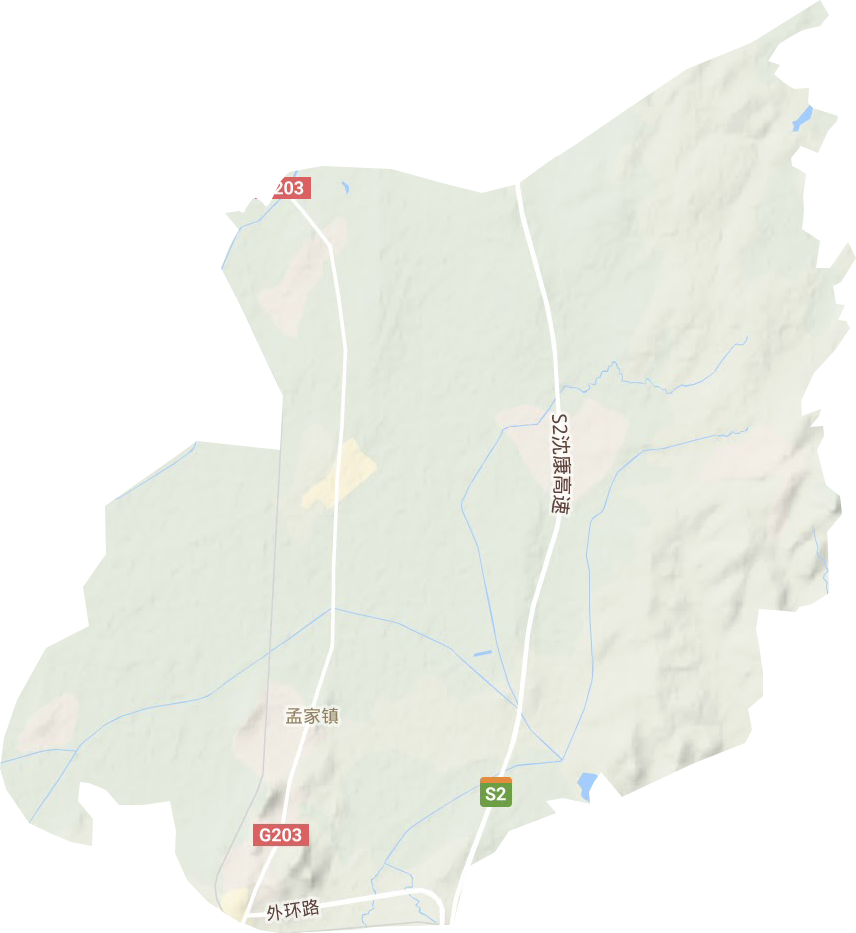 孟家镇地形地图
