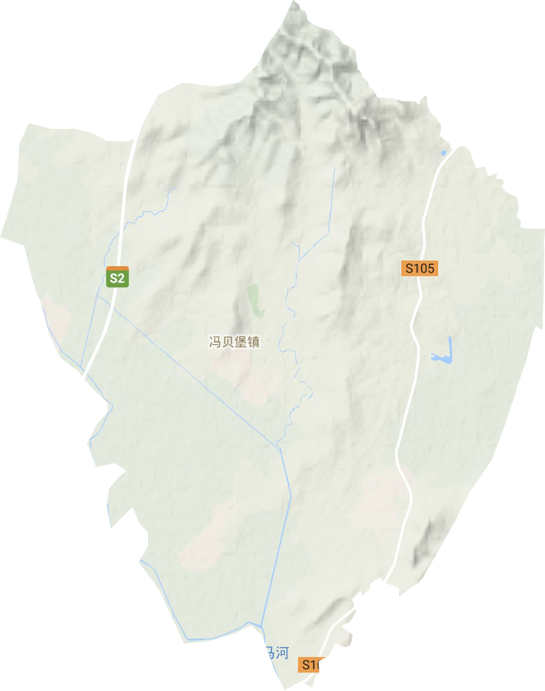 冯贝堡镇地形地图