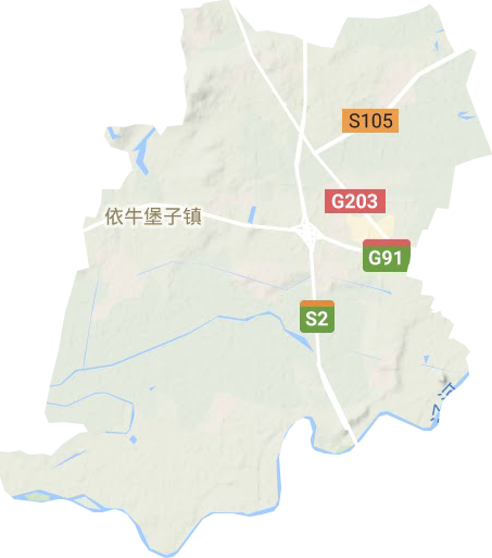 依牛堡子镇地形地图