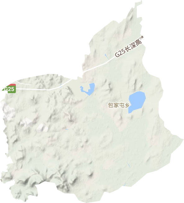 包家屯镇地形地图
