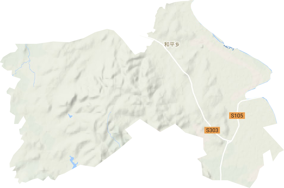 和平乡地形地图