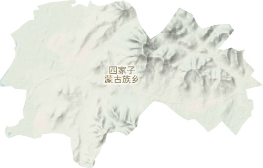 四家子蒙古族乡地形地图