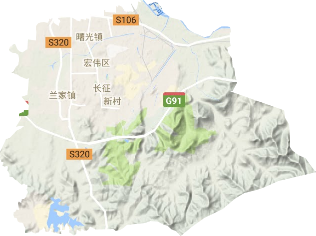 宏伟区地形地图