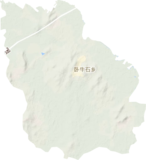 卧牛石乡地形地图