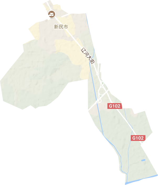 辽滨街道地形地图