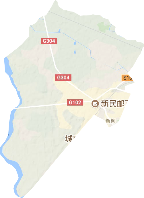 新柳街道地形地图