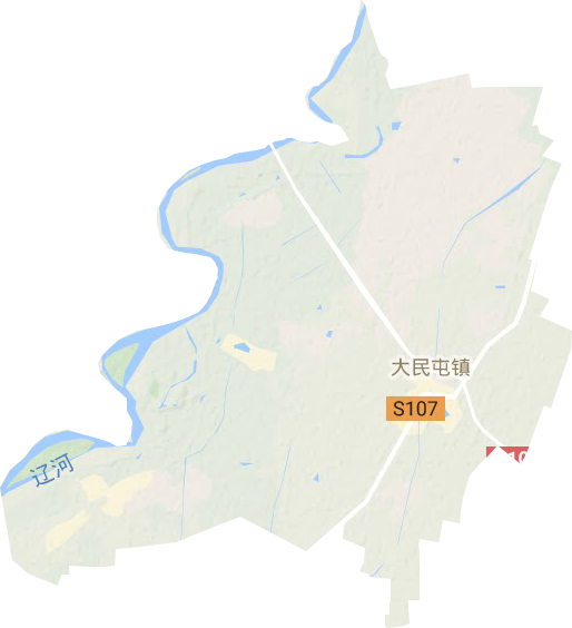 大民屯镇地形地图